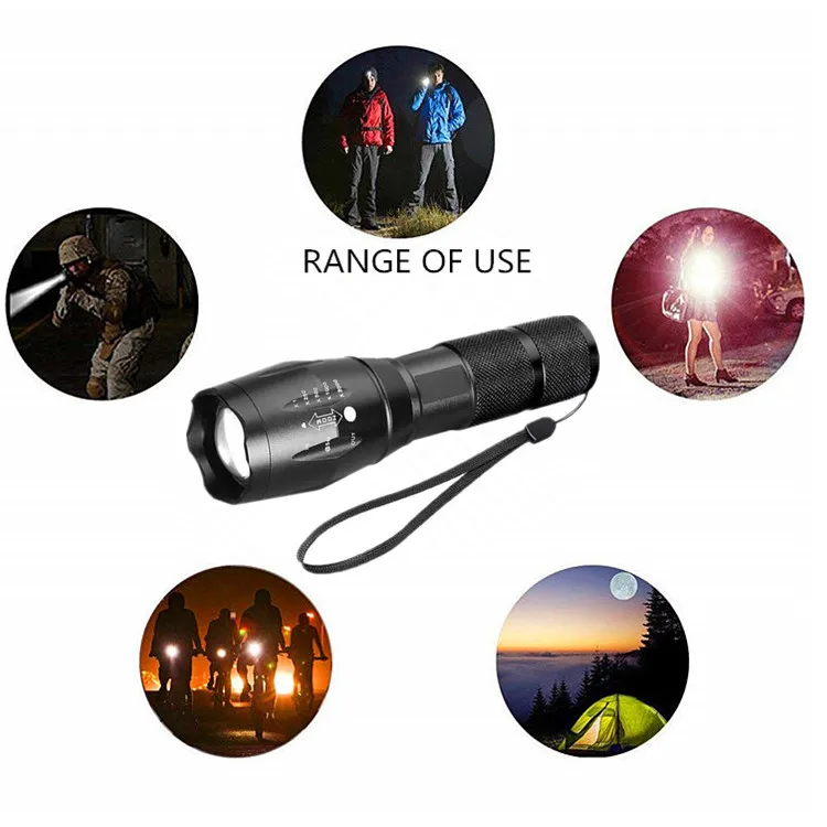 High quality Ningbo18650 Battery Rechargeable Torch Light 1km 1000m led High Power Lamp Waterproof led Tactical Flashlights