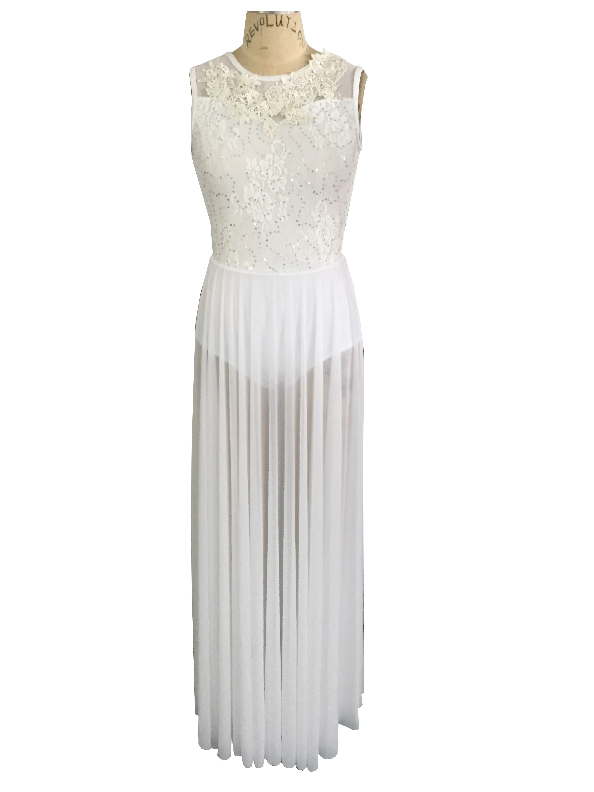 beautiful adults women white long lyrical dance dress shiny sequin elegant dance wear stage performance dance costume