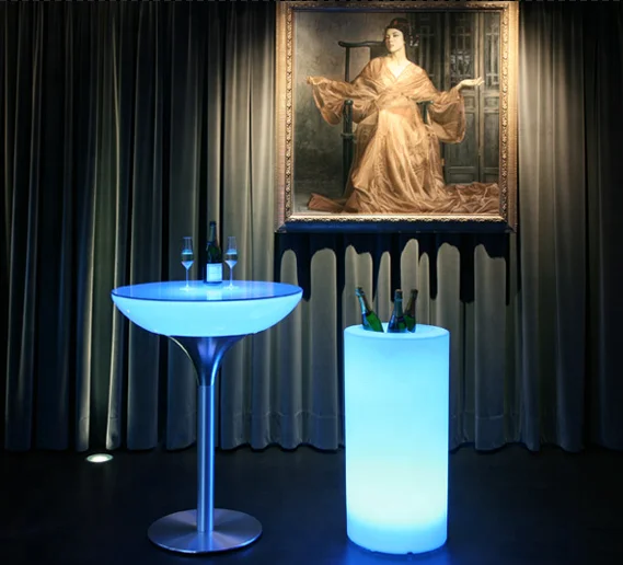 New arrival LED light furniture rgb color changed plastic glowing chair kids stool chair