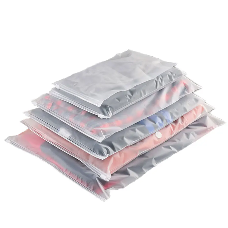
Matte Transparent Frosted Packing Slider Bags Cloth Packing Zipper Bags* 