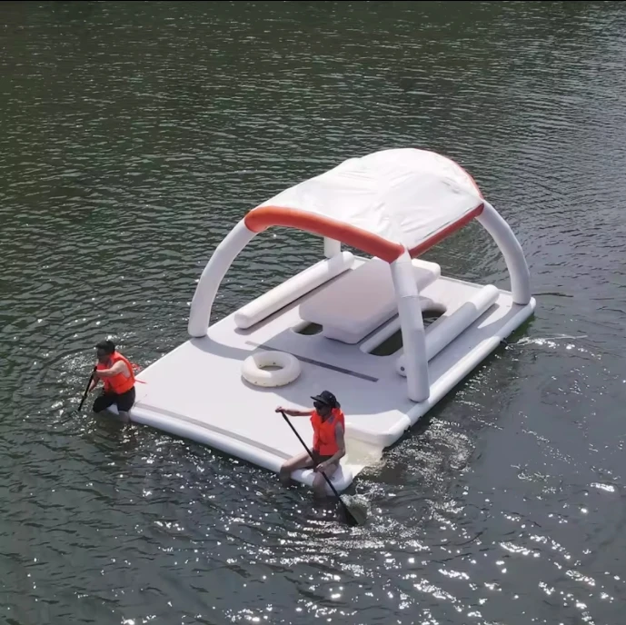Новая распродажа роскошное оборудование для водных игр ГИДРОЦИКЛ лодка яхта док надувная водная платформа палатка