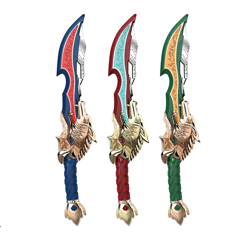 Electronic Luminous Weapon Toy Plastic  Sword Knife Shape Axe Toy  Light Sword Samurai Knife Toy