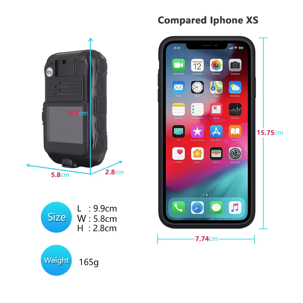 
4G Wifi GPS Touch Screen 1080P IR Night Vision Body Worn Camera 