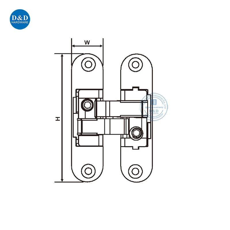 Zinc Alloy 3D Adjustable Invisible Hinge Silver Black Hidden Door Hinges for Wooden Door