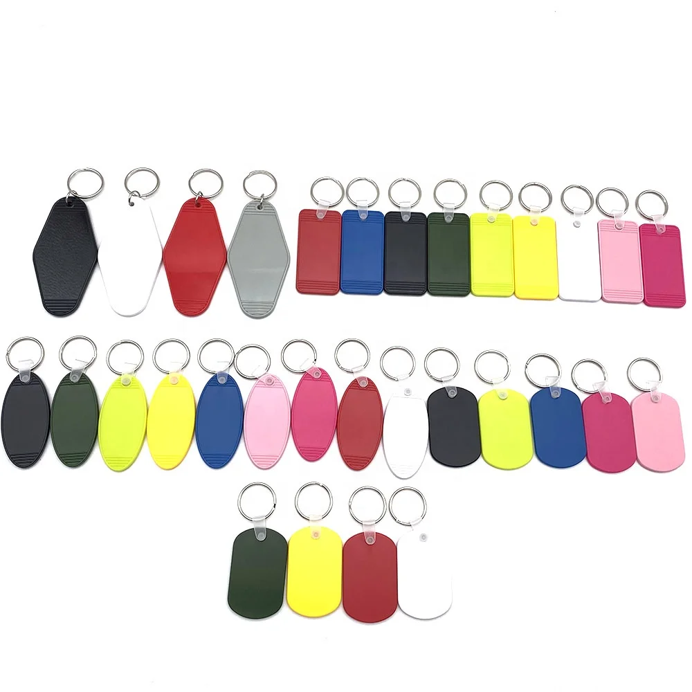 Custom Motel Keychain Vintage Hotel Keychains Personalize oval Key Tags Printed Logo Key Chain