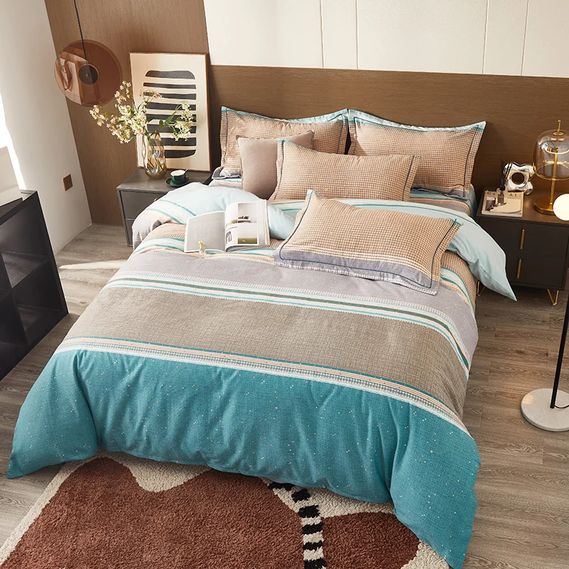 Instagram Style Bedding Set China Cheap 100 Cotton Printed Quantity Cover Cotton Adult Technics Pattern Pcs Feature Material