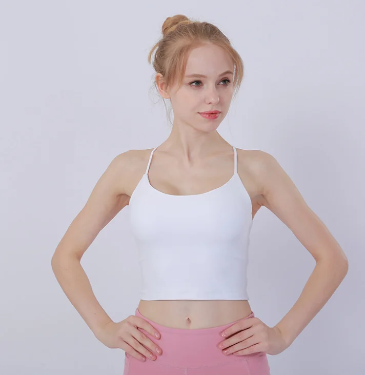 
Yoga Sports Women Padded Fitness Tops High Support Hook Adjustable Gym Yoga Bra 