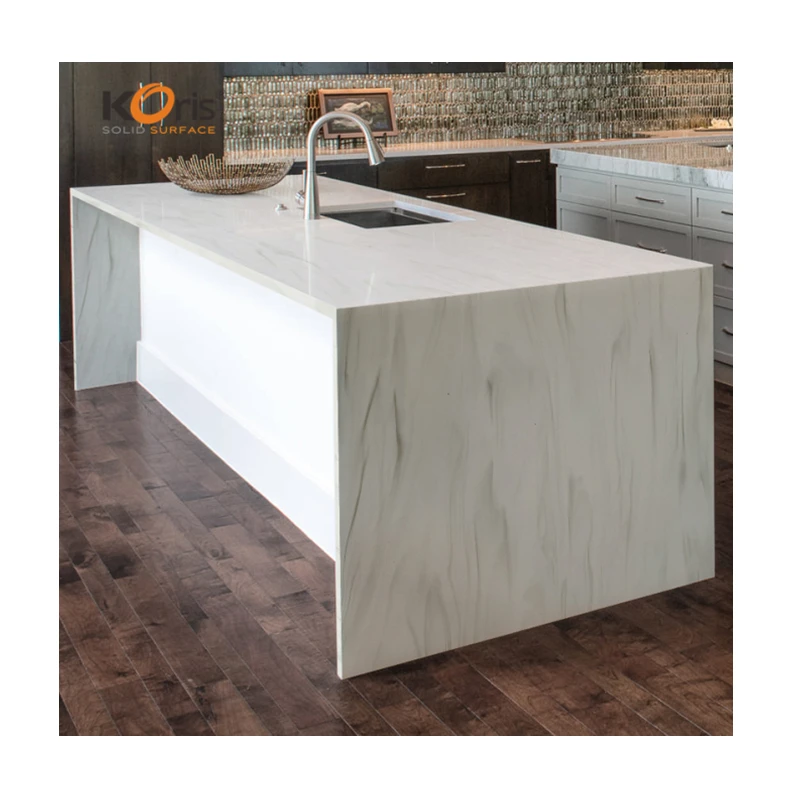 Koris artificial stone kitchen countertop bathroom vanity tops artificial marble acrylic solid surface sheets