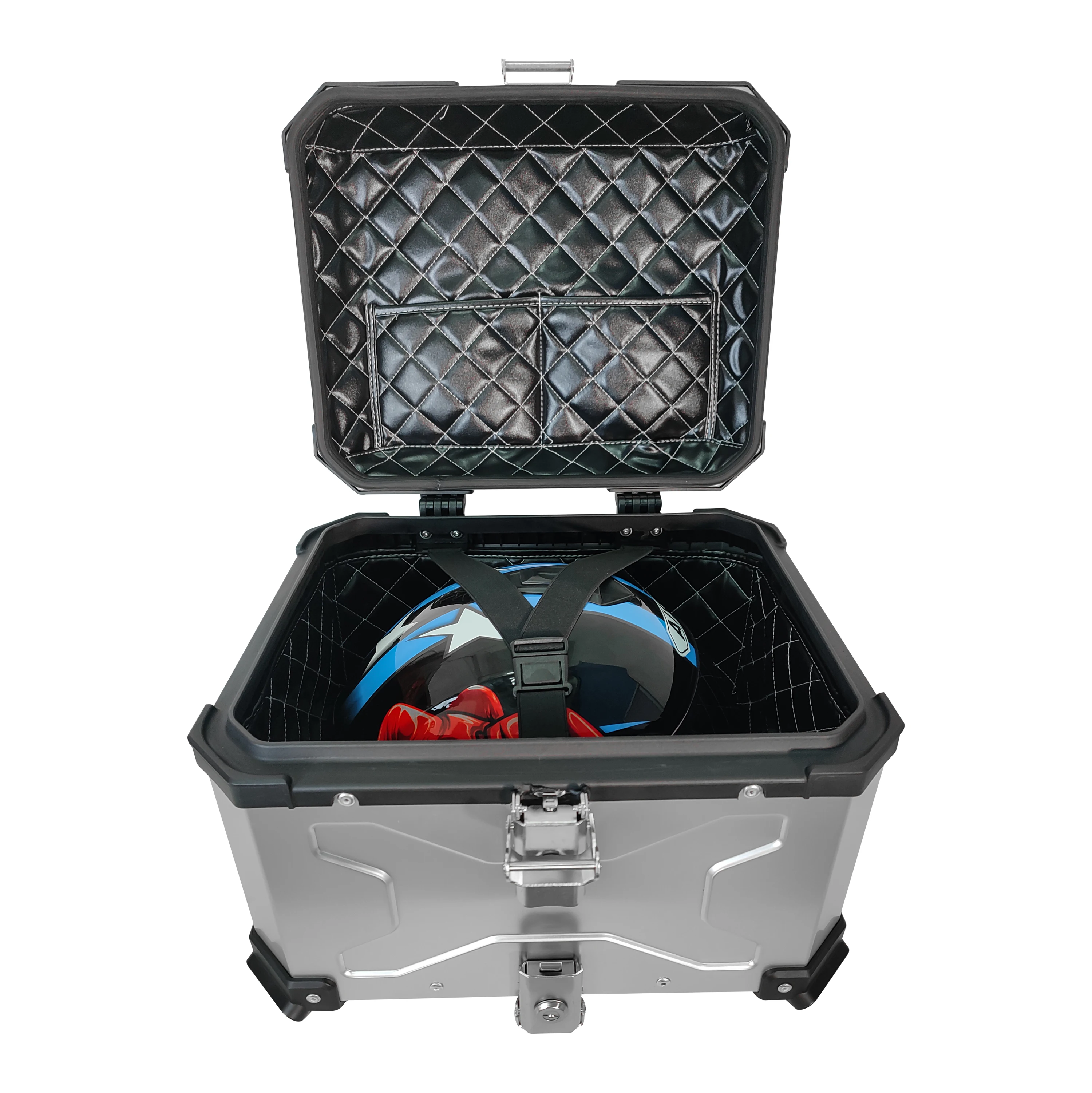 OHHO 45L анодные полностью серебряные аксессуары для электрических мотоциклов задние чехлы верхние коробки установки мотоциклетного