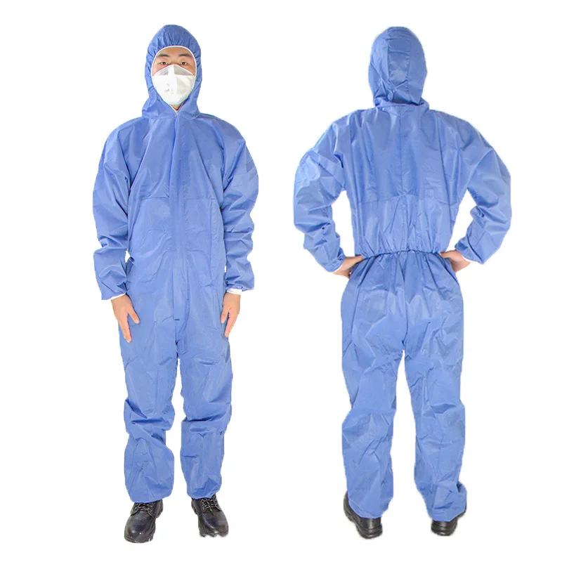 Disposable Industrial Polypropylene PP Coverall with Double Front Zippers for Spray Painting