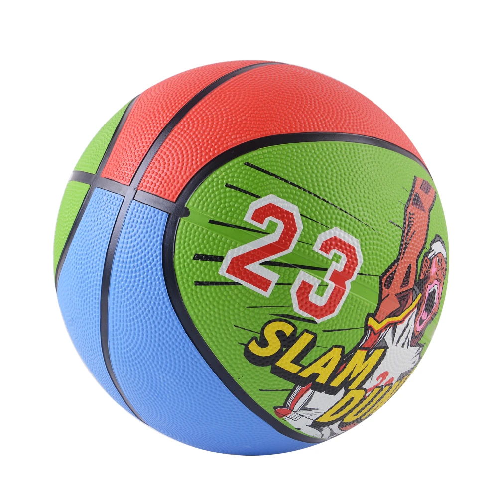 Wholesale Colorful Rubber Basketball printing colorful rubber material basketball custom printed colorful basketball ball