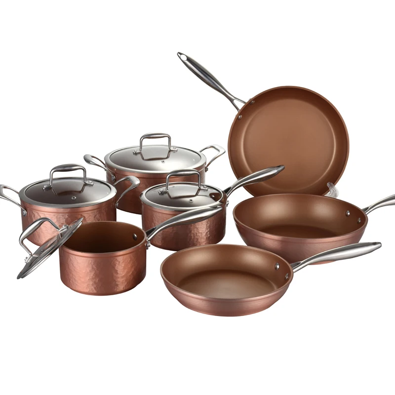 Aluminum casserole cooking non stick cookware kitchen pots and pans sets