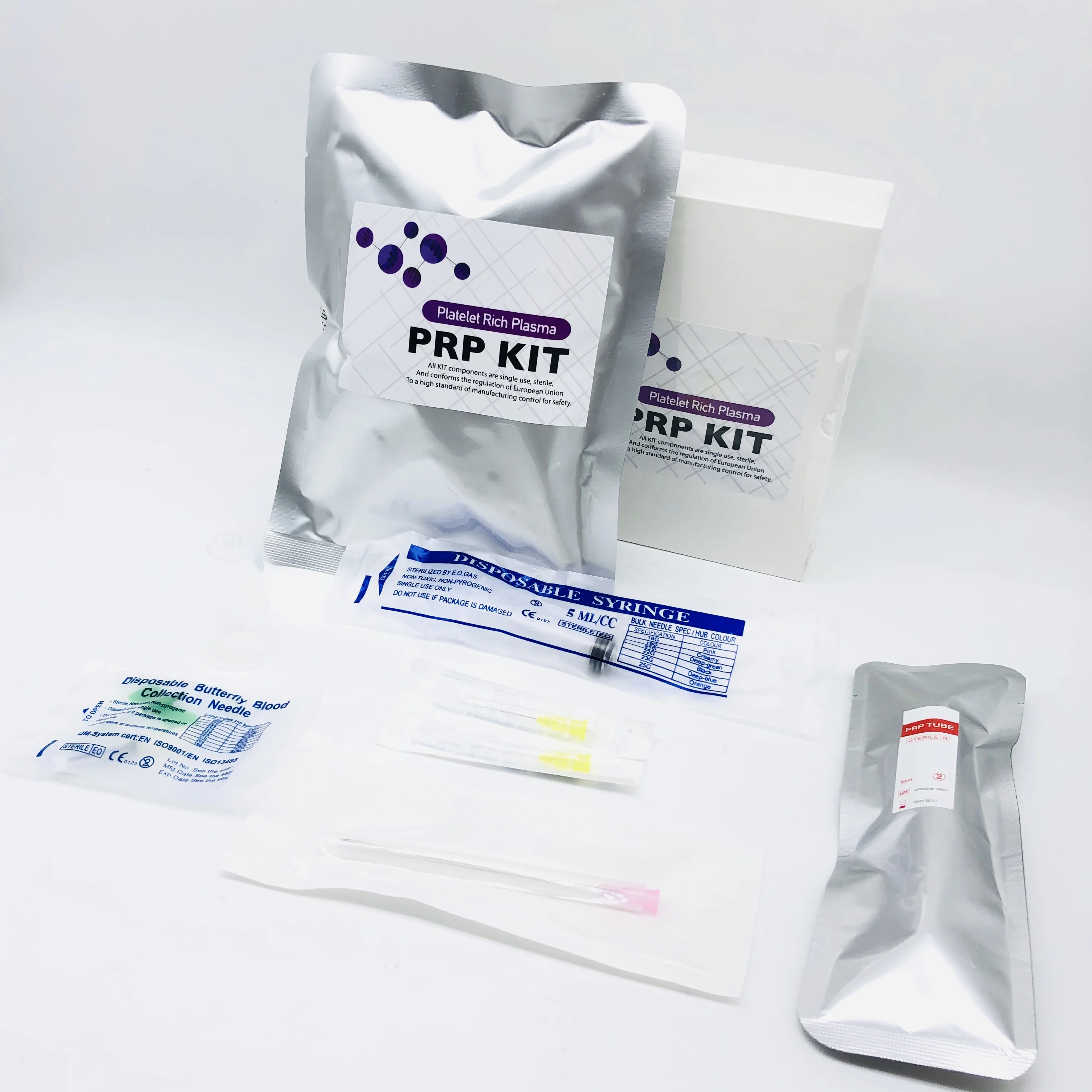 Prp tube gel blood test tube sterile platelet rich plasma prp kit