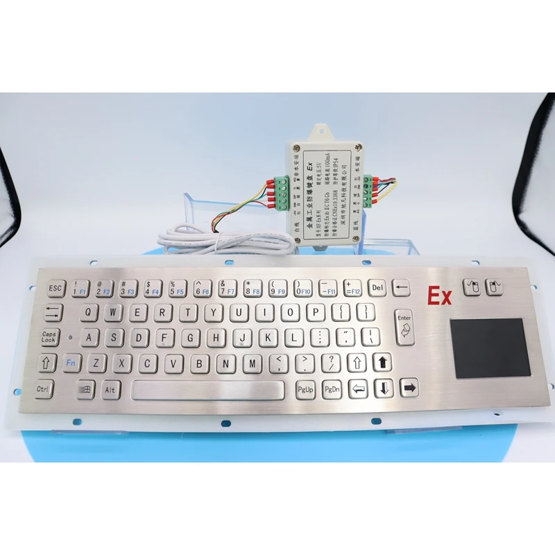 Explosion proof keyboard with customized language and explosion proof certificate touch panel safety barrier industrial site use