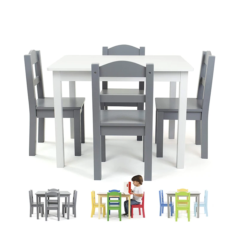 Factory hot sale wooden kids writing study table and chair kids sets kids table and chair set in Children Furniture Sets