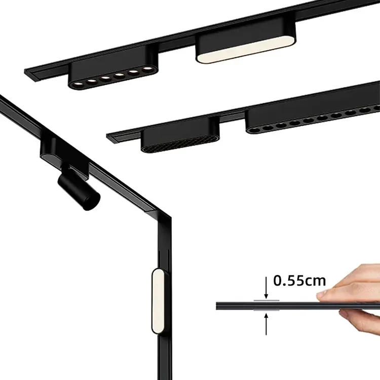 Linear Magnetic Led Light Adjustable Led Magnetic Track Spotlight Ultra Slim Magnetic Track Light