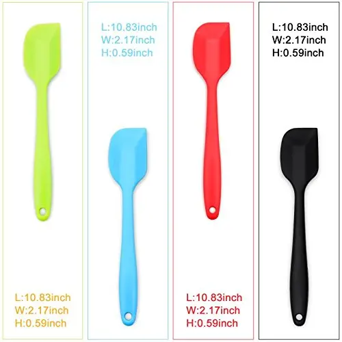 Colorful Nonstick Baking Cooking Utensil Silicone Spatula Baking & Pastry Tools Opp Bag or Custom Design Silicone Spatula 28 Cm