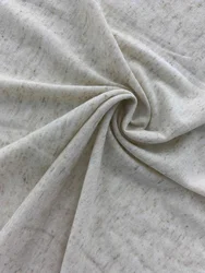 Soft handling baby cloth linen  polyester plain knit single hemp jersey fabric for t-shirt