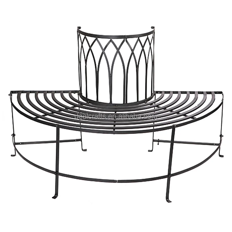 Outdoor Semi Circle Half Round Tree Garden Bench Seat