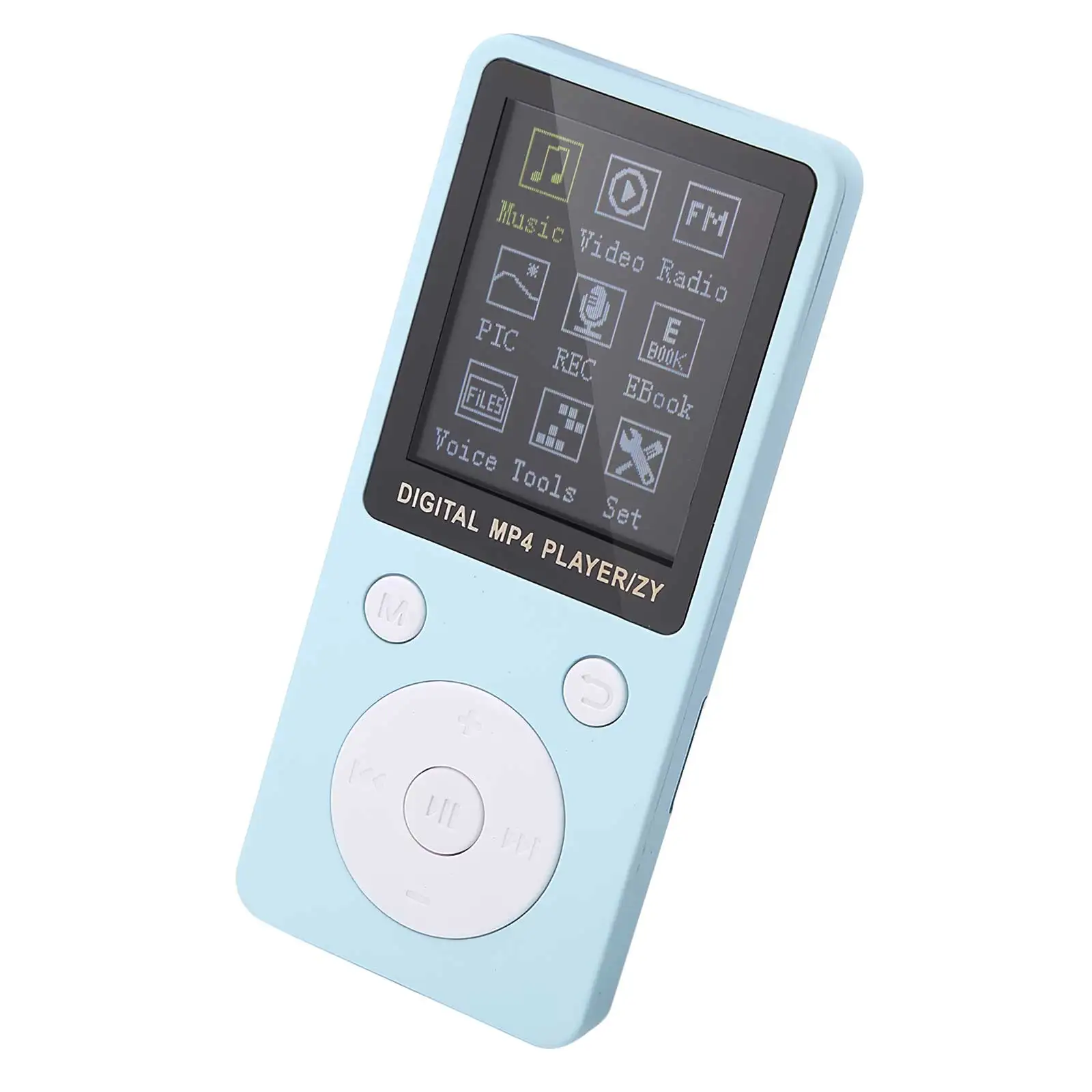 MP4 Player Portable Digital Screen Music Player with Earphones Supporting Music Video Radio Recording E-Book for Home Office