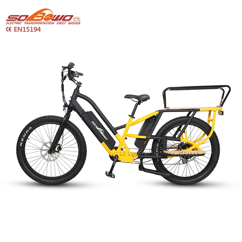 750w powerful  dual batteries fat tire electric cargo bike