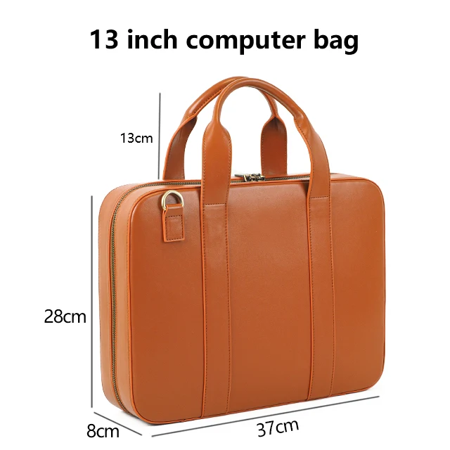Factory Custom Business Shoulder Handbag Bags Office Men Briefcase Genuine Leather Laptop Bags