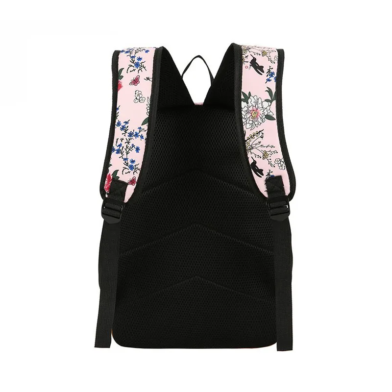 Custom Fashion Trend New 3 Set Backpacks High Quality Girls Cute Pink Soft Canvas Student School Bag And Lunch Bag Set For Kids