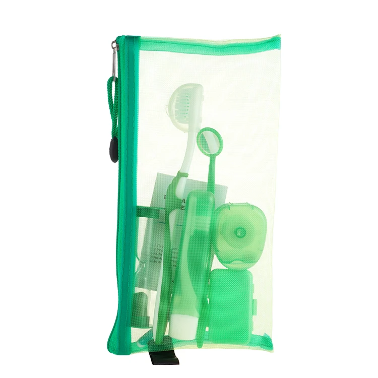 Dental Orthodontic Personal Hygiene Care Kits with Mesh Bag Pack