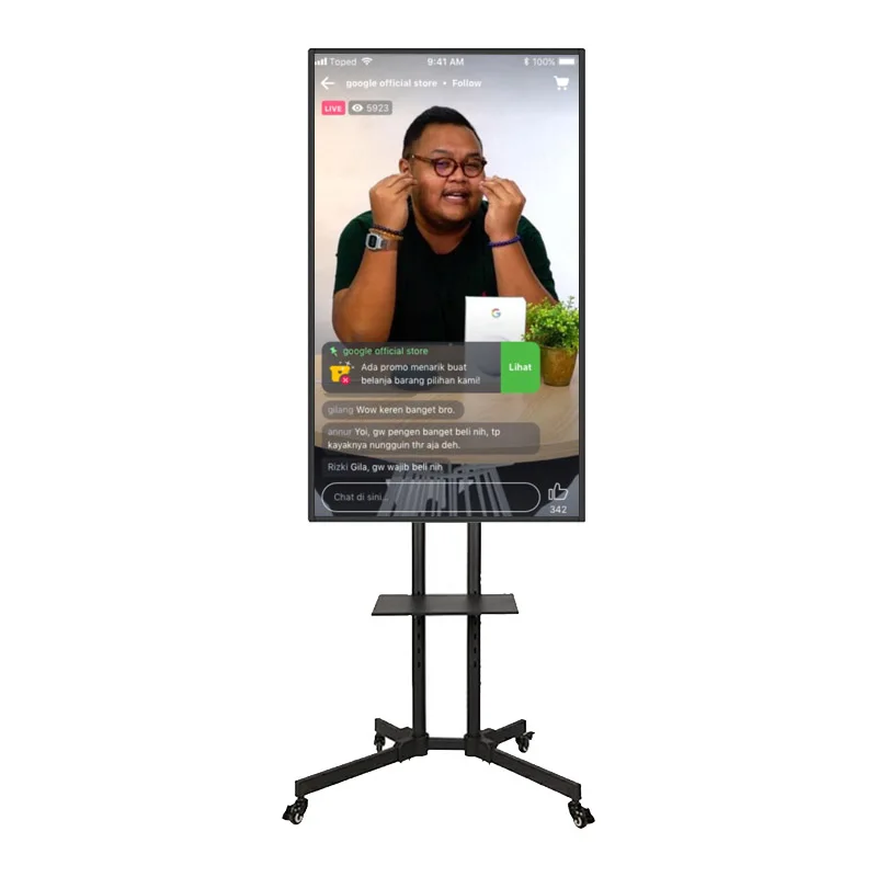 Lcd Touch 43 Inch Interactive Live Streaming Facebook Live Streaming Broadcasting Set