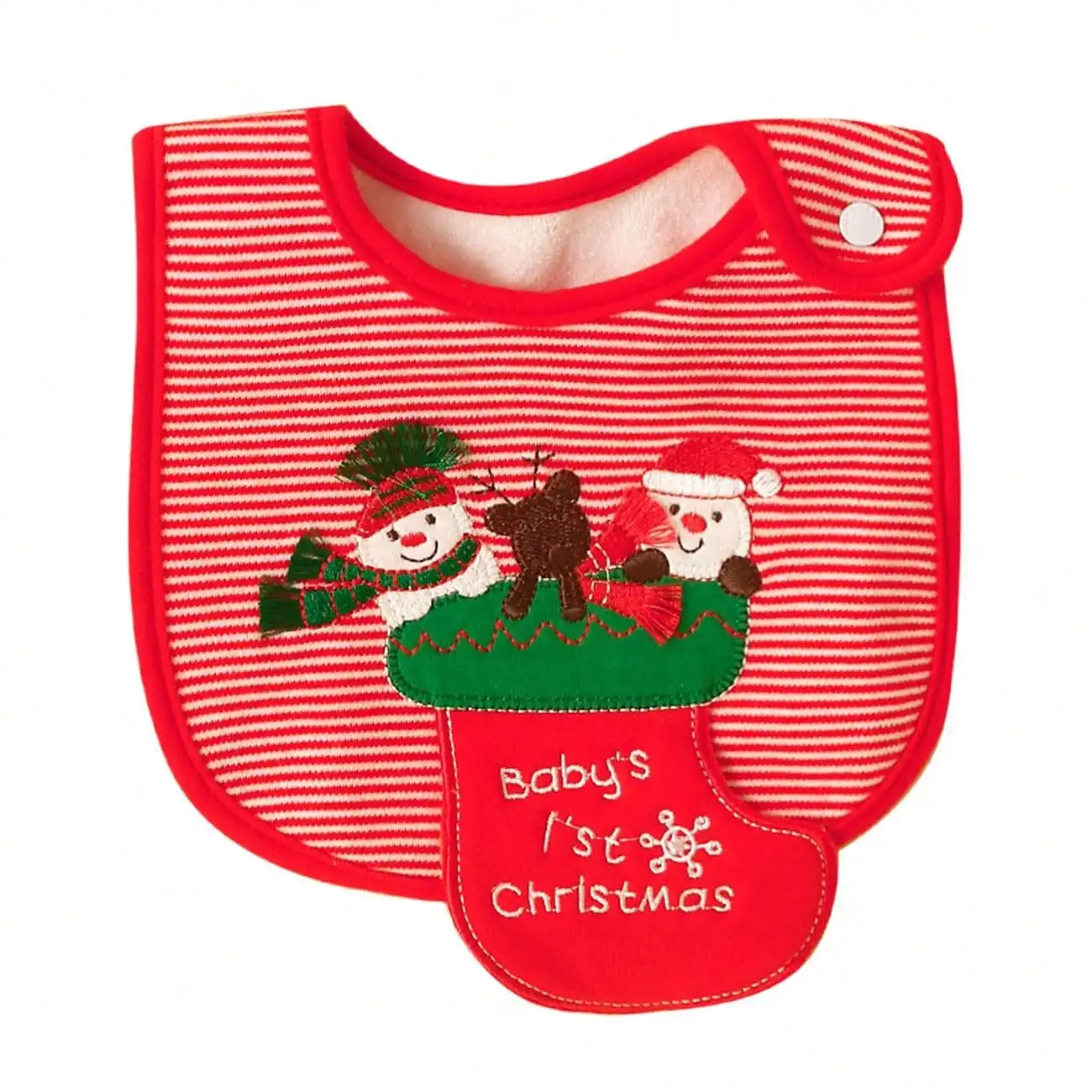 Christmas Baby Bibs, Christmas Baby Gifts Newborn Adjustable Closure Waterproof Bibs for Toddlers Unisex