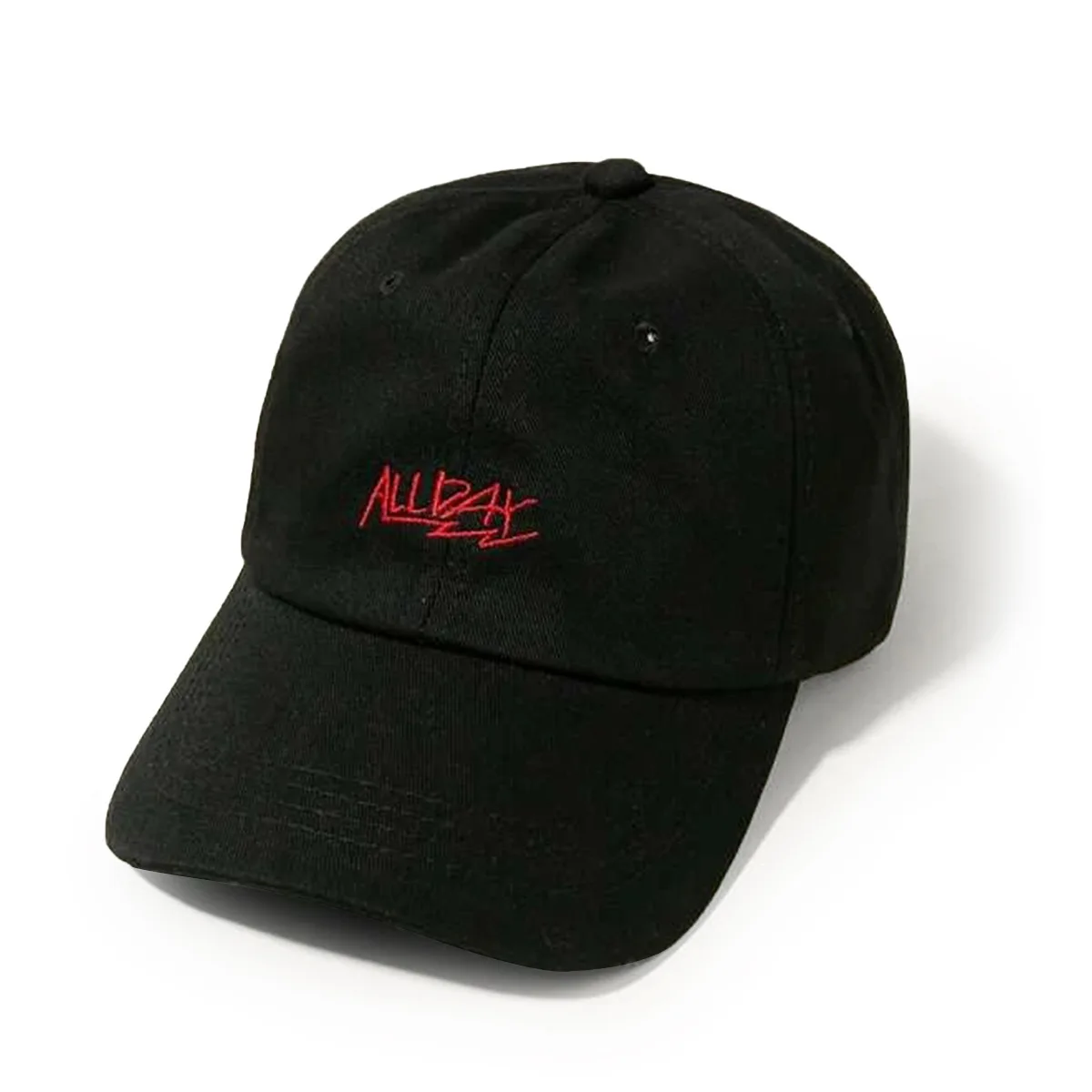 High Quality Promotional All Day Logo Baseball Cap 6-panel Embroidery For Men Hat