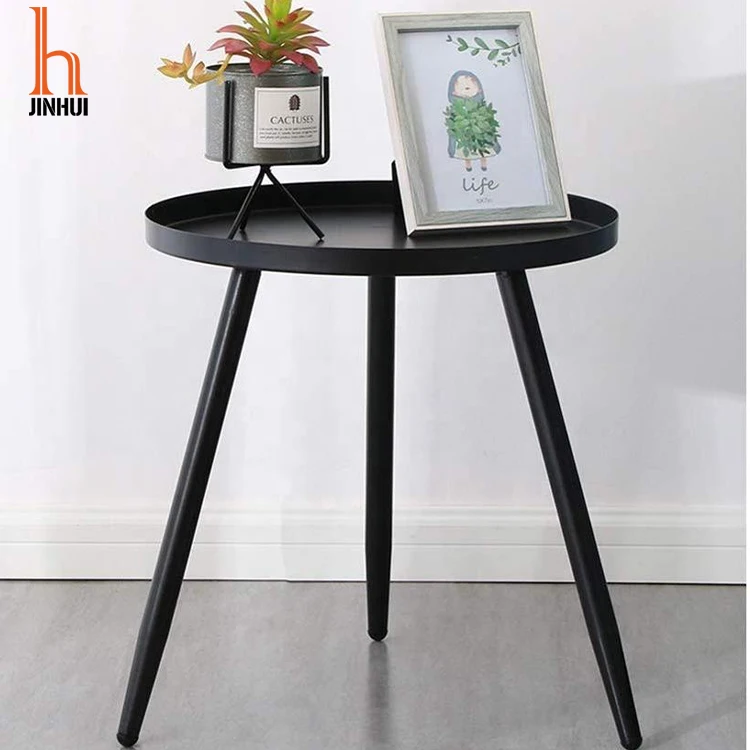 
H Jinhui low price living room furniture dining room furniture metal coffee table with 3 legs 