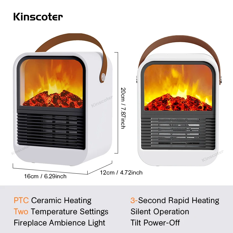 New Arrivals Fireplace Heater Bathroom Overheat Protection Ceramic PTC Electric Fan Heater Mini Room Air Fan Heater