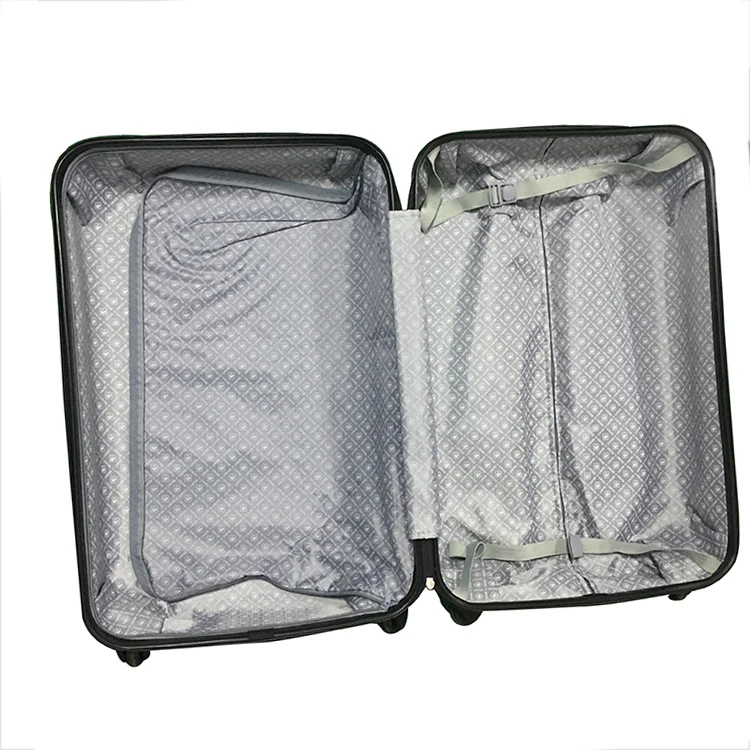 Wholesale Large Capacity 100% Polyester Fabric Lining Ultra Lightweight 4 Wheels Trolley Luggage Bags Suitcase