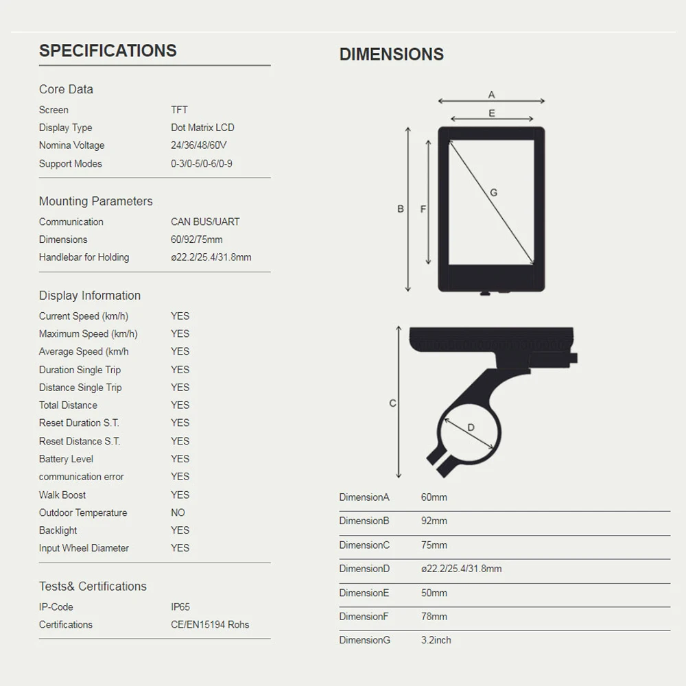 Greenpedel New Design Bafang BBS01 BBS02 BBSHD Mid Motor Kit  850C Waterproof Colorful Display
