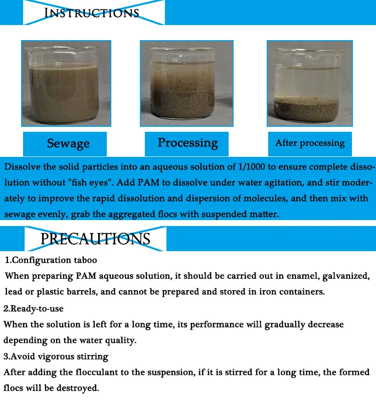 Best Sale Depotassium Dry Powder Polymer Water Treatment PAM Cationic Polyacrylamide