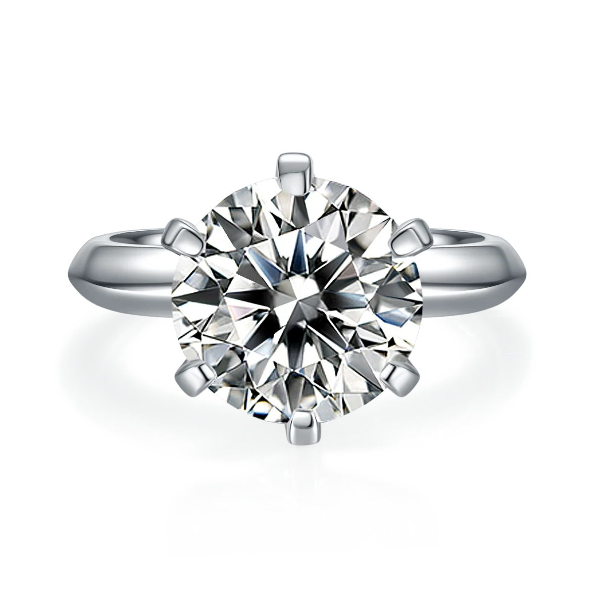 Factory wholesale price 925 moissanite diamond ring gems moissanite diamond rings with GRA certificate