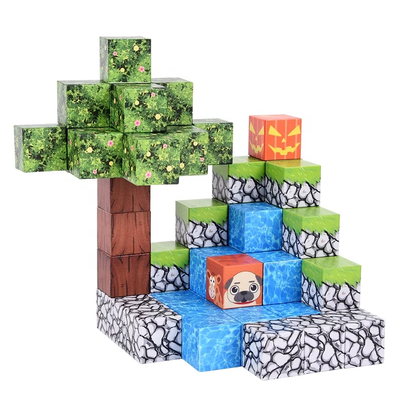 Custom Magnetic Cubes Educational 3D Puzzles DIY Magnetic Cube Magic Block Toys for Kids Wholesale Building Block Sets
