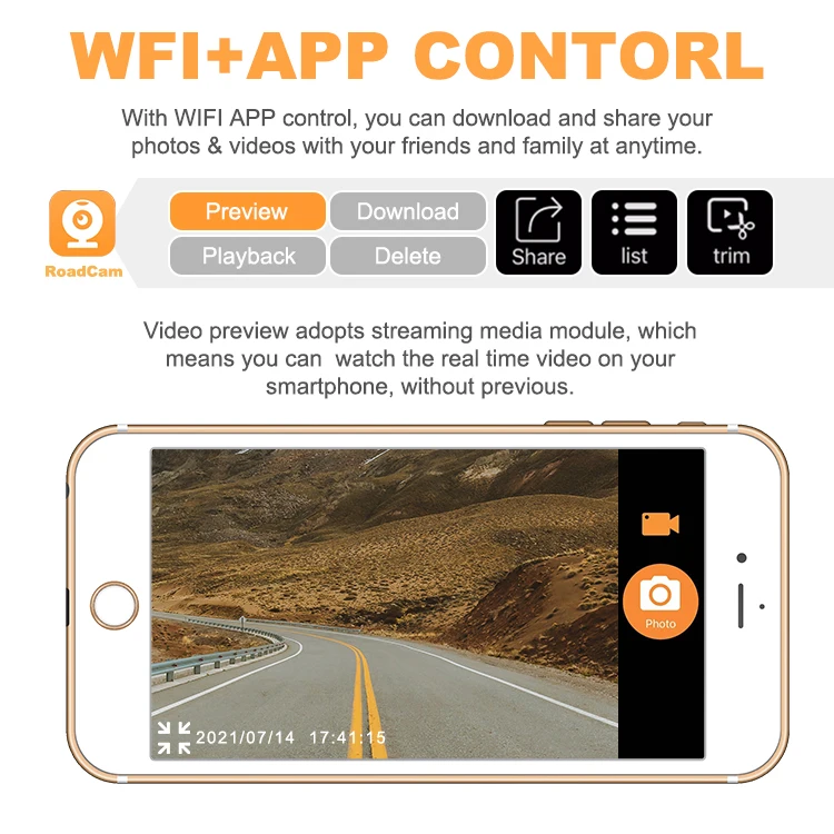 Cheap Front Cabin Dash Camera Wifi GPS Car DVR Live Video APP Check Tracking Device For Car Veihcle