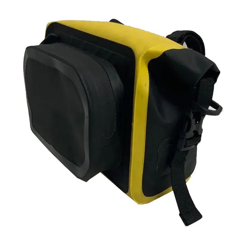 Quanzhou Manufacturer Waterproof Roll Top 500D PVC Mountain Bike Crossbar Front Bag Bike Basket For Biking Or Cycling