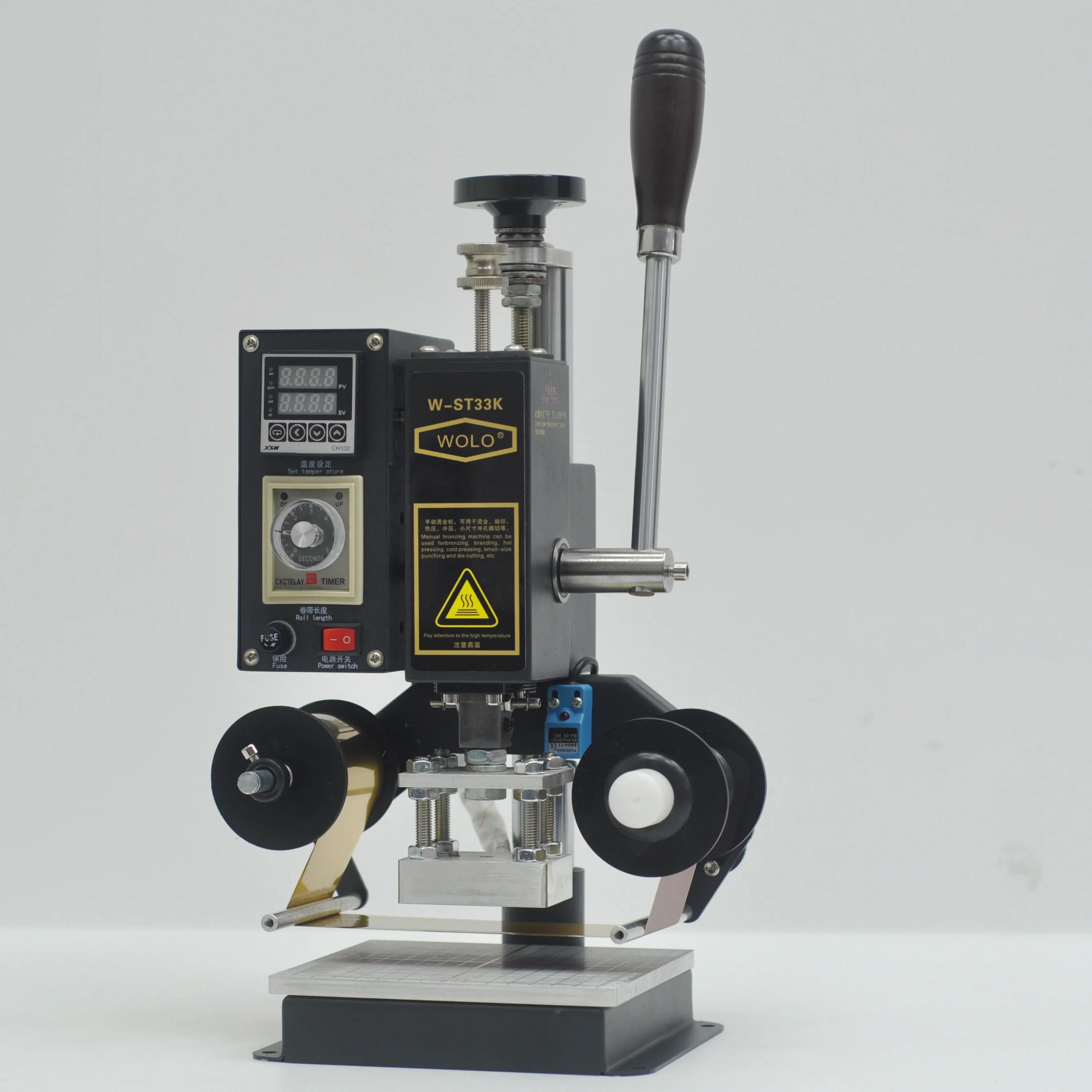 Small Manual Hot Foil Stamping Machine Leather embossing machine DIY Logo Branding Bronzing Foil printing machine for card