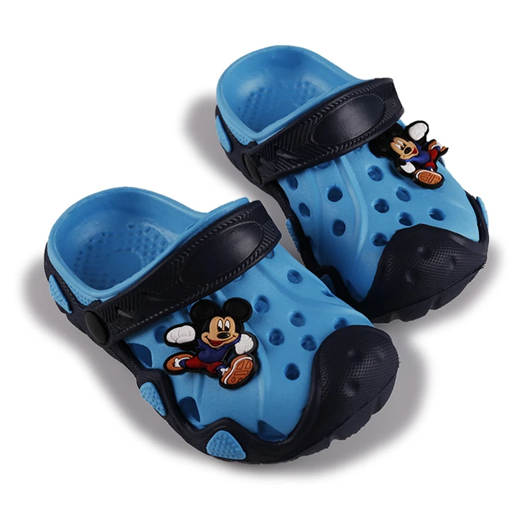 
Garden Shoes Waterproof With Butterfly Mickey Charms Fashion EVA Kids Clogs 
