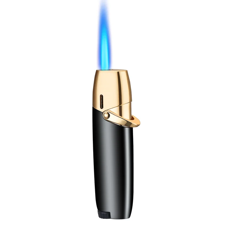 New arrivals wholesale metal cigar lighters custom logo multiple colors ready to ship windproof butane jet torch lighter