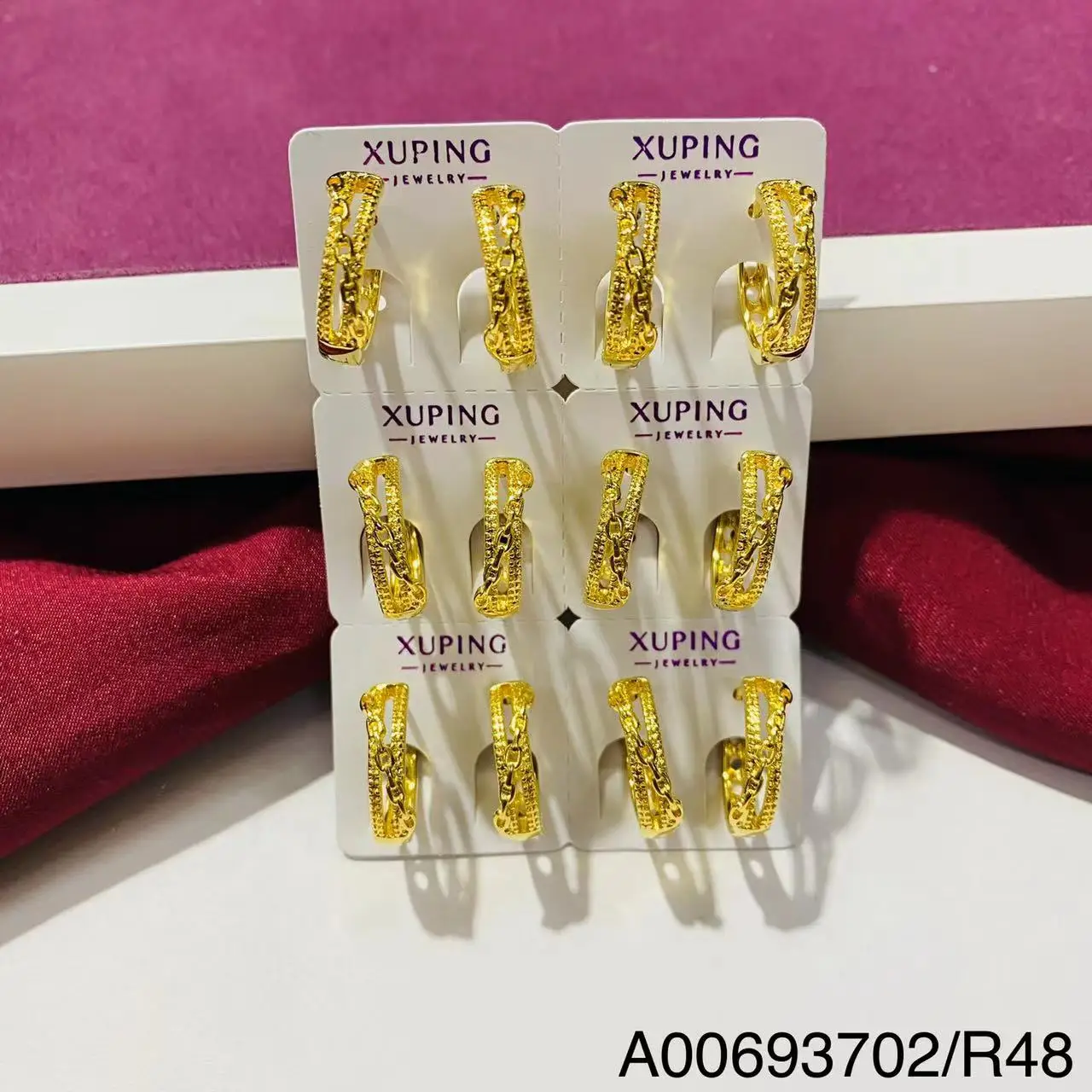 212 xuping jewelry Factory Wholesale Free Shipping Free Sample Multi Style 24k Gold Plated Hoop Earrings