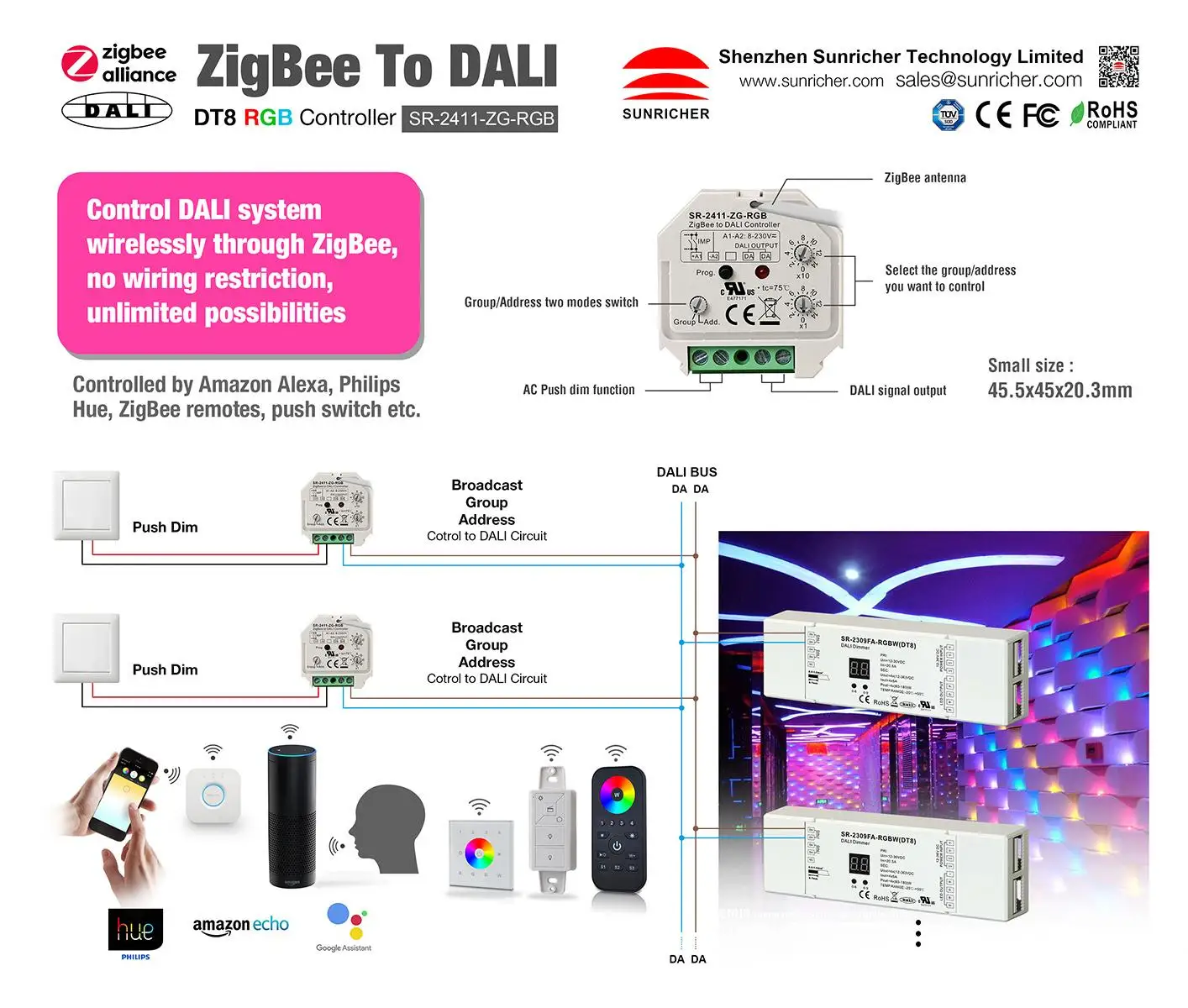 High Quality Module RF Zigbee DALI Converter