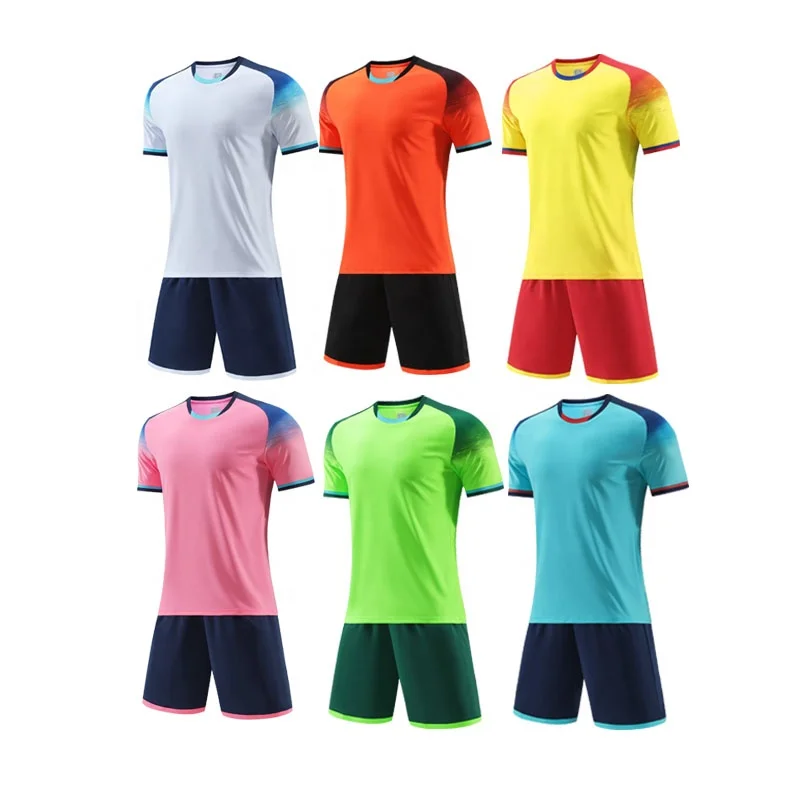 Wholesale Custom logo football Jerseys Plain Soccer Uniform High Quality 100% polyester Comfortable Football uniform set
