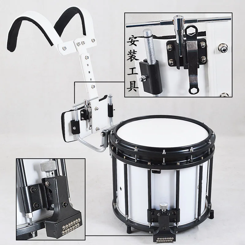 Professional Marching Drum Double Strips(with/without upper head snare)