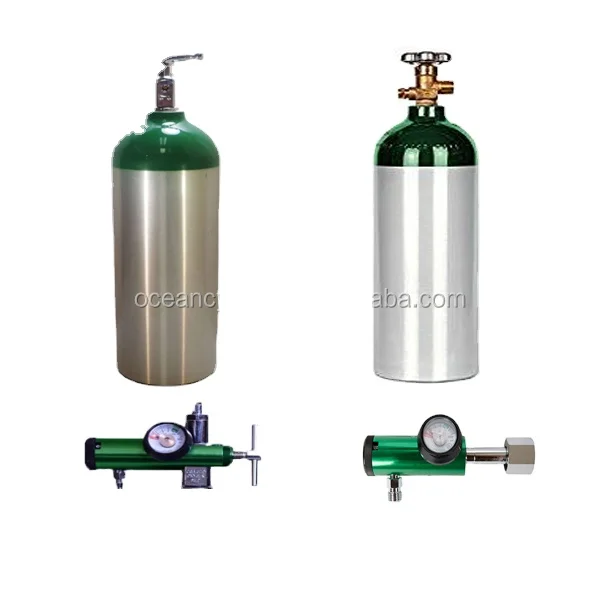 Stock 2.9L Gas Tank with Small Size O2 Gas Cylinders for Outdoor Sports Industrial Medical Aluminium Cylinder