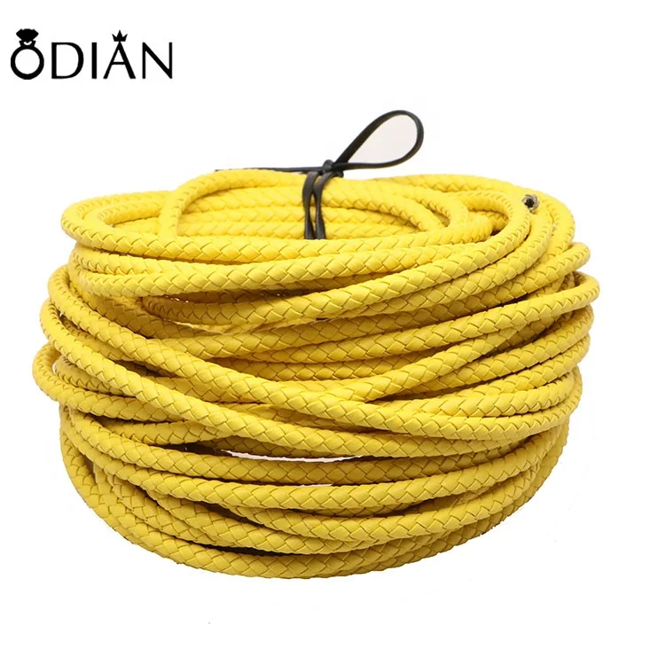 Braided Bolo Leather Cords Grey in Sizes 6mm 5mm 4mm Available in Many Colours Genuine Leather Cord