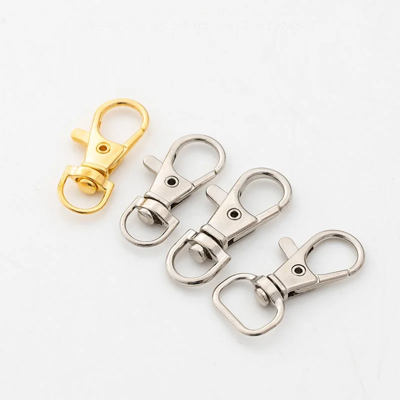 Key chains Flat Key Rings Swivel Snap Hooks with KeyRings Metal Lanyard Keychain Hooks Lobster Clasps for Key Jewelry DIY Crafts
